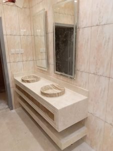 مغاسل رخام حوضين