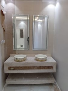 مغاسل رخام حوضين