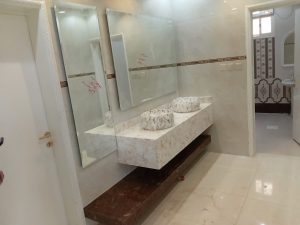 مغاسل رخام حوضين